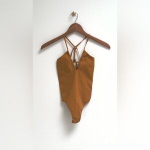 Free People Movement, Burnt Orange Bodysuit, XS/S